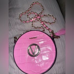 Valentino Pink Croc Skin Crossbody